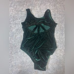 Vintage Green Velvet Leotard